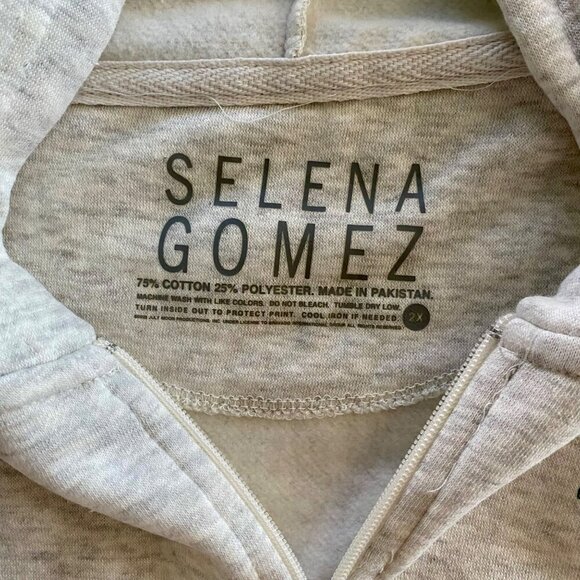 Selena Gomez Gray Floral Full Zip Hoodie Women's Plus Size 1X 2X 3X NEW NWT - Picture 5 of 14